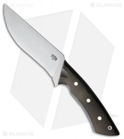 Bark River Los Lobos Utility Fighter Knife Black Canvas Micarta (6.5" Satin) 3 Bark River Los Lobos Utility Fighter Knife Black Canvas Micarta (6.5" Satin)