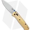 Flytanium Brass Crossfade Scales + Benchmade Bugout Knife (3.24" Satin)
