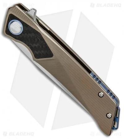 Bestech Knives Sky Hawk Frame Lock Flipper Knife Bronze CF (3.6" Blasted) 4 Bestech Knives Sky Hawk Frame Lock Flipper Knife Bronze CF (3.6" Blasted) - Image 2