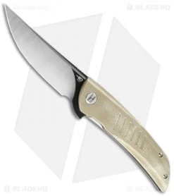 Bestech Knives Swift Liner Lock Knife Beige Micarta (3.5" Two-Tone D2) BG30C-2