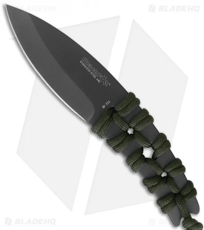 Black Fox Throwing Knife Gray/Green Cord (3.4" Gray) BF724 3 Black Fox Throwing Knife Gray/Green Cord (3.4" Gray) BF724