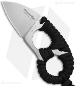 BlackFox Micro Fixed Blade Neck Knife Black Paracord (1.5" Satin) 12FX092