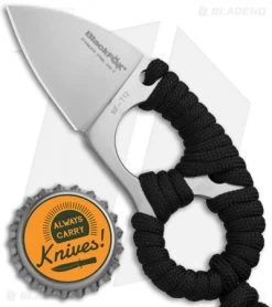 BlackFox Micro Fixed Blade Neck Knife Black Paracord (1.5" Satin) 12FX092 9 BlackFox Micro Fixed Blade Neck Knife Black Paracord (1.5" Satin) 12FX092 -Knives Online Store BlackFox Micro Fixed Neck Black Paracord Satin 02FX092 jr bottlecap