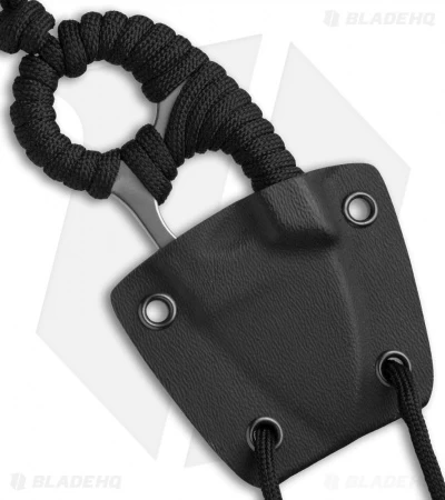 BlackFox Micro Fixed Blade Neck Knife Black Paracord (1.5" Satin) 12FX092 5 BlackFox Micro Fixed Blade Neck Knife Black Paracord (1.5" Satin) 12FX092 - Image 3