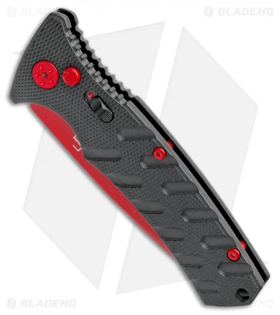 Boker Black Widow Strike Drop Point Automatic Knife Black (3.25" Red D2) 4 Boker Black Widow Strike Drop Point Automatic Knife Black (3.25" Red D2) - Image 2