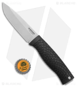 Boker Bronco Fixed Blade Knife Black TPE (4.4" Satin 3V) 121504 -Knives Online Store Boker Bronco Fixed Blade Black TPE Satin BHQ 146657 jr bottlecap