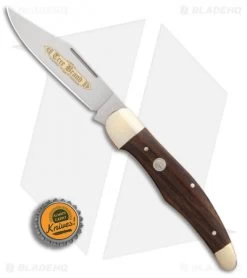 Boker Hunter's Knife Classic Gold 5.25" Desert Ironwood 114014 -Knives Online Store Boker Hunters Traditional Desert Ironwood Satin BHQ 86573 er bottlecap