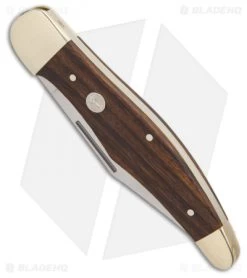 Boker Hunter's Knife Classic Gold 5.25" Desert Ironwood 114014 -Knives Online Store Boker Hunters Traditional Desert Ironwood Satin BHQ 86573 er spine