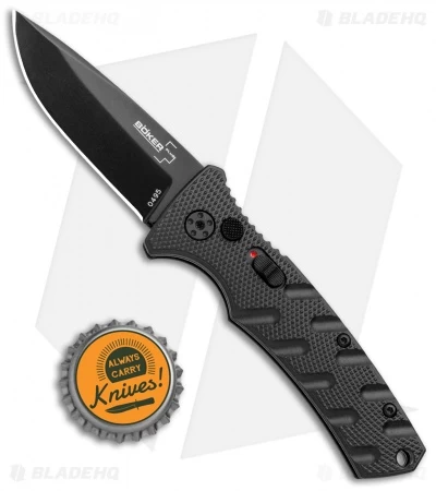 Boker Mini Strike Automatic Knife Black Aluminum (2.6" Black D2) 6 Boker Mini Strike Automatic Knife Black Aluminum (2.6" Black D2) - Image 4