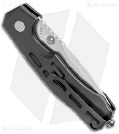 Boker Thunder Storm Automatic Knife Black (2.875" Satin AUS-8) -Knives Online Store Boker Thunder Storm Auto Black Satin BHQ 110585 jr side