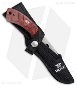 Buck Knives Buck 536 Open Season Skinner Fixed Blade Knife Red Wood (4.5" Satin) 0536RWS -Knives Online Store Buck 536 Open Season Skinner Red Wood Satin BHQ 79550 jr sheath