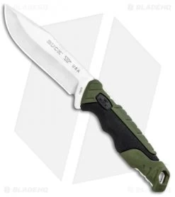 Buck Knives Buck Pursuit Small Fixed Blade Knife Green GFN (3.75" Satin) 0658GRS
