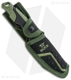 Buck Knives Buck Pursuit Small Fixed Blade Knife Green GFN (3.75" Satin) 0658GRS -Knives Online Store Buck Pursuit Small Fixed Green GFN Satin 0658GRS BHQ 92943 jr sheath