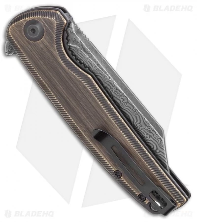 CIVIVI Brigand Liner Lock Knife Dark Brass (3.5" Dark Damascus) C909DS-2 5 CIVIVI Brigand Liner Lock Knife Dark Brass (3.5" Dark Damascus) C909DS-2 - Image 3