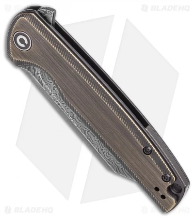 CIVIVI Brigand Liner Lock Knife Dark Brass (3.5" Dark Damascus) C909DS-2 4 CIVIVI Brigand Liner Lock Knife Dark Brass (3.5" Dark Damascus) C909DS-2 - Image 2