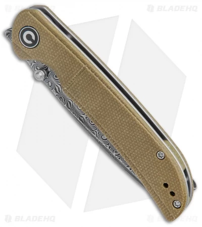 CIVIVI Imperium Liner Lock Knife Olive Micarta (3.5" Damascus) C2107DS-2 4 CIVIVI Imperium Liner Lock Knife Olive Micarta (3.5" Damascus) C2107DS-2 - Image 2