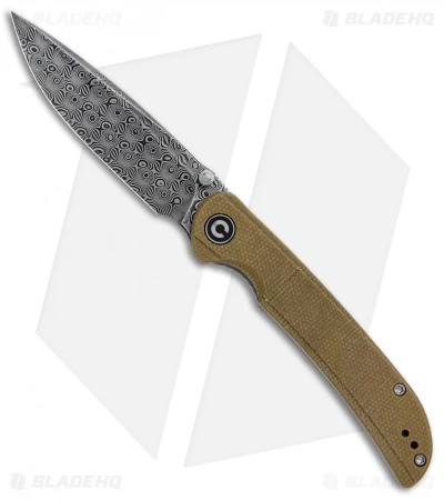 CIVIVI Imperium Liner Lock Knife Olive Micarta (3.5" Damascus) C2107DS-2 3 CIVIVI Imperium Liner Lock Knife Olive Micarta (3.5" Damascus) C2107DS-2