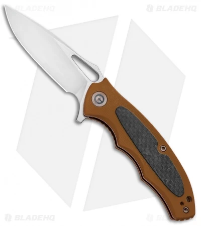 CIVIVI Shard Liner Lock Knife Brown G-10/CF (2.95" Satin) C806B 3 CIVIVI Shard Liner Lock Knife Brown G-10/CF (2.95" Satin) C806B