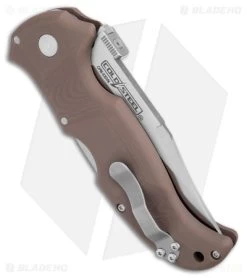 Cold Steel Bush Ranger Tri-Ad Lock Knife FDE G-10 (3.5" Satin S35VN) 31A -Knives Online Store Cold Steel Bush Ranger Tri Ad Lock FDE G 10 Satin BHQ 80428 jr side