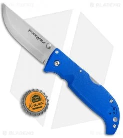 Cold Steel Finn Wolf Lockback Knife Blue (3.5" Satin) 20NPG -Knives Online Store Cold Steel Finn Wolf LB Blu 20NPLUZ BHQ 51982 jr bottlecap