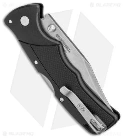 Cold Steel Verdict Clip Point Tri-Ad Lock Knife Black GFN (3" Stonewash) -Knives Online Store Cold Steel Verdict Tri Ad CP Black GFN SW BHQ 139973 jr side