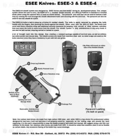 ESEE Knives ESEE-4S-CP-TG-B Clip Point Knife Black G-10 (4.5" Gray Serr) 7 ESEE Knives ESEE-4S-CP-TG-B Clip Point Knife Black G-10 (4.5" Gray Serr) -Knives Online Store ESEE 3 4 instruction sheet