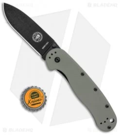 BRK Jeff Randall Avispa Frame Lock Knife Foliage Green (3.5" Black) -Knives Online Store ESEE Avispa FL Foliage Green Black BRK1301FGB BHQ 101779 jr bottlecap