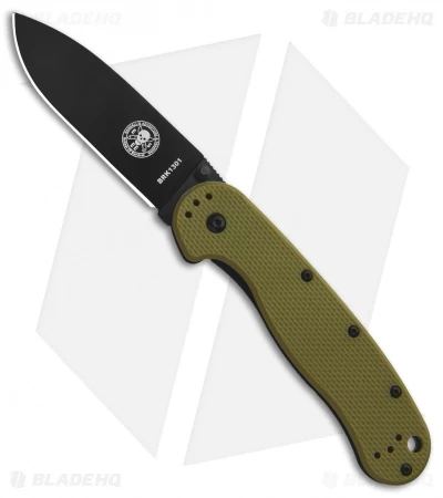 BRK Jeff Randall Avispa Frame Lock Knife OD Green (3.5" Black D2) 3 BRK Jeff Randall Avispa Frame Lock Knife OD Green (3.5" Black D2)