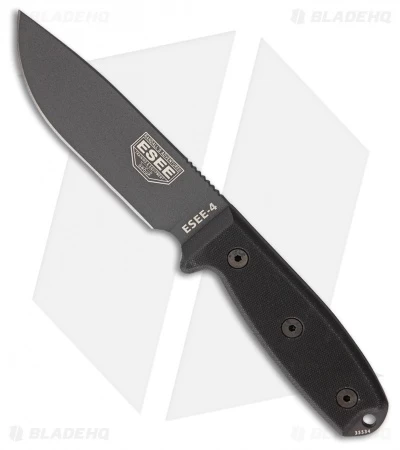 ESEE Knives ESEE-4P-TG-B Knife Black G-10 (4.5" Gray) 3 ESEE Knives ESEE-4P-TG-B Knife Black G-10 (4.5" Gray)