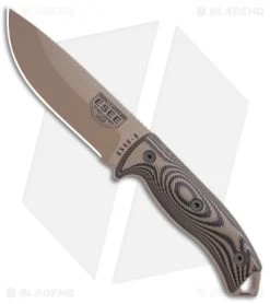 ESEE Knives ESEE-5PDE-005 Fixed Blade Knife Coyote/Black 3D G-10 (5.25" Tan)