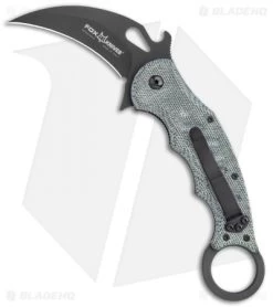 Fox Knives Karambit Folding Knife Black Micarta (3.1" Black) FOX479MIB
