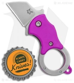 Fox Knives Mini-TA Liner Lock Karambit Knife Purple (1" Stonewash) FX-536 P -Knives Online Store Fox Knives Mini TA LL Karambit Pink SW FX 536P BHQ 95725 jr bottlecap