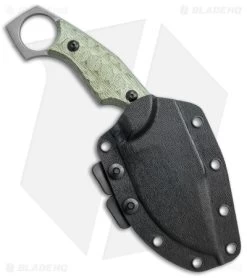 Fox Knives Monkey Thumper Fixed Blade Knife OD Green Micarta (3.5" Stonewash) 8 Fox Knives Monkey Thumper Fixed Blade Knife OD Green Micarta (3.5" Stonewash) -Knives Online Store Fox Knives Monkey Thumper Fixed Blade OD Green Micarta SW BHQ 120826 jr sheath 2