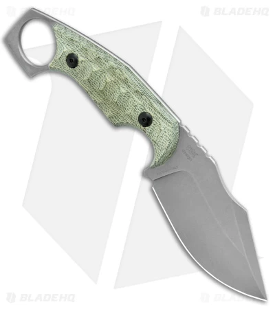 Fox Knives Monkey Thumper Fixed Blade Knife OD Green Micarta (3.5" Stonewash) 4 Fox Knives Monkey Thumper Fixed Blade Knife OD Green Micarta (3.5" Stonewash) - Image 2