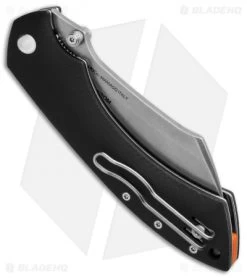 Fox Knives Pelican Liner Lock Knife Black G-10 (3.5" Stonewash) FX-534 -Knives Online Store Fox Knives Pelican LL Black G 10 FX 534 BHQ 87344 jr side