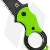 Fox Knives Mini-TA Liner Lock Karambit Knife Green (1" Black) FX-536GB -Knives Online Store Fox Mini TA Green Black FX 536GB BHQ 95721 jr