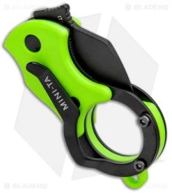 Fox Knives Mini-TA Liner Lock Karambit Knife Green (1" Black) FX-536GB -Knives Online Store Fox Mini TA Green Black FX 536GB BHQ 95721 jr side