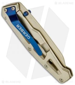 Gerber Paralite Frame Lock Knife Champagne (3" Champagne) 30-001345 -Knives Online Store Gerber Paralite FL Champagne 30 001345 BHQ 67407 jr side 2