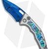 Heretic Knives Medusa Tanto Automatic Knife Ti/Abalone Blued (3" Dama/Recurve) 2 Heretic Knives Medusa Tanto Automatic Knife Ti/Abalone Blued (3" Dama/Recurve) -Knives Online Store Heretic Knives Medusa Tanto Auto Ti Abalone Blue Recurve Damascus BHQ 101700 jr