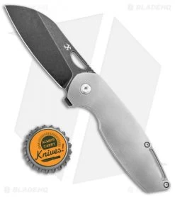 Kansept Knives Swan Model 6 Frame Lock Knife Titanium (3" Black SW) 9 Kansept Knives Swan Model 6 Frame Lock Knife Titanium (3" Black SW) -Knives Online Store Kansept Knives Model 6 Orange Peel Finish Ti Black BHQ 137755 jr bottlecap