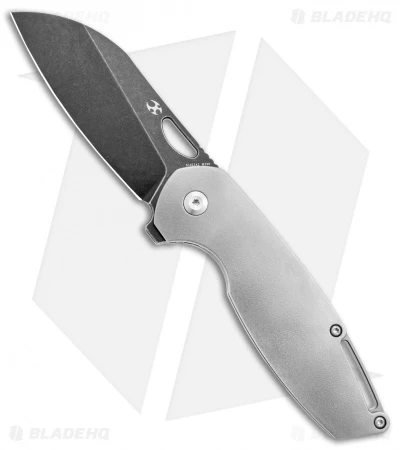 Kansept Knives Swan Model 6 Frame Lock Knife Titanium (3" Black SW) 3 Kansept Knives Swan Model 6 Frame Lock Knife Titanium (3" Black SW)
