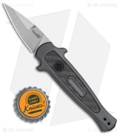 Kershaw Launch 12 CA Legal Stiletto Automatic Knife Black (1.9" Stonewash) -Knives Online Store Kershaw Launch 12 Call Legal Stiletto Auto Grey KER7130GRYSW BHQ 114624 jr bottlecap