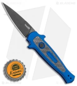 Kershaw Launch 12 Mini Stiletto Automatic Knife Blue/CF (2.5" Black) 7125BLUBLK 9 Kershaw Launch 12 Mini Stiletto Automatic Knife Blue/CF (2.5" Black) 7125BLUBLK -Knives Online Store Kershaw Launch 12 Mini Stiletto Automatic Knife Blue 2.5 Black 7125BLUBLK BHQ 117960 LS Spine