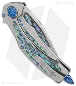 Marfione Custom Super Matrix-R Knife Titanium/Abalone (3.75" Mirror) 8 Marfione Custom Super Matrix-R Knife Titanium/Abalone (3.75" Mirror) -Knives Online Store Marfione Custom Super Matrix R ti abalone mirror BHQ 27860 er side