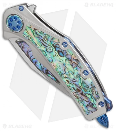 Marfione Custom Super Matrix-R Knife Titanium/Abalone (3.75" Mirror) 4 Marfione Custom Super Matrix-R Knife Titanium/Abalone (3.75" Mirror) - Image 2