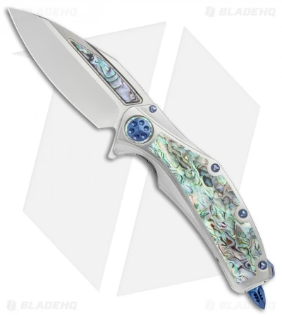 Marfione Custom Super Matrix-R Knife Titanium/Abalone (3.75" Mirror) 3 Marfione Custom Super Matrix-R Knife Titanium/Abalone (3.75" Mirror)