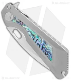 Marfione / Strider Custom MSG-3.5 Flipper Knife Abalone Inlay (3.5" Mirror) -Knives Online Store Marfione Strider Custom MSG 3 5 abalone inlay mirror BHQ 75777 er spine