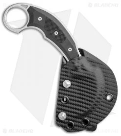 Microtech Bastinelli Iconic Left-Hand Karambit Fixed Blade (Stonewash) 118-10L -Knives Online Store Microtech Bastinelli Iconic LH Karambit SW 118 10L BHQ 103567 jr sheath