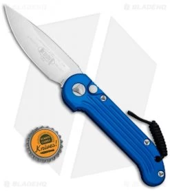 Microtech LUDT Automatic Knife Blue (3.4" Satin) 135-4BL -Knives Online Store Microtech LUDT Auto Blue Satin 135 4BL BHQ 72399 jr bottlecap