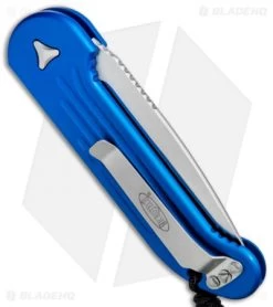Microtech LUDT Automatic Knife Blue (3.4" Satin) 135-4BL -Knives Online Store Microtech LUDT Auto Blue Satin 135 4BL BHQ 72399 jr side